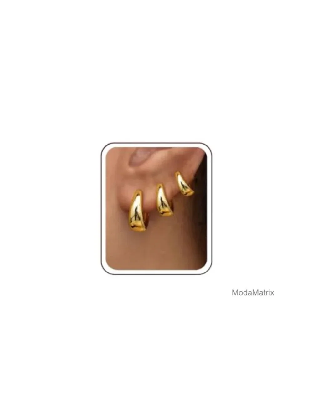 3 Pairs Gold Hoop Earrings Set Huggie Dainty Chunky Earrings Women